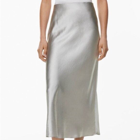 Dresses & Skirts - Babaton slip satin maxi skirt City grey 2 xs